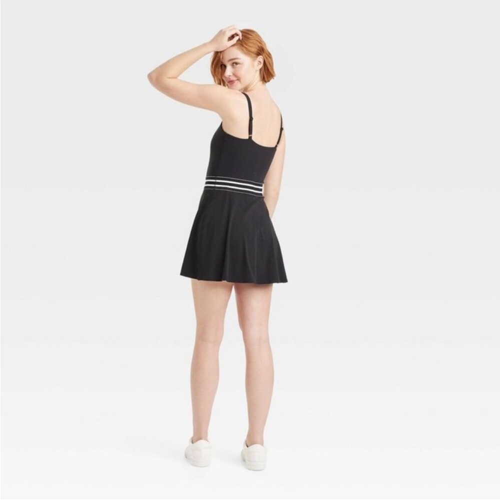 JoyLab Women's Knit Cami Strap Active Black Dress - Picture 2 of 4